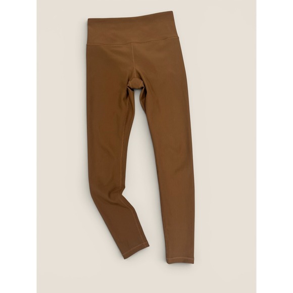 Athleta Pants - Athleta Elation Rib Tight Brown High Waisted Ribbed Leggings Womens Small